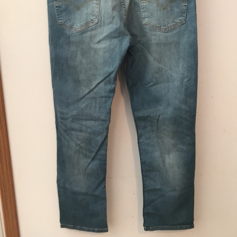 Levi’s 514 jeans zipper blue, stretch, below waist, reg fit thru thigh W… - Picture 8 of 9